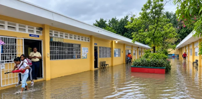 escuela inundada